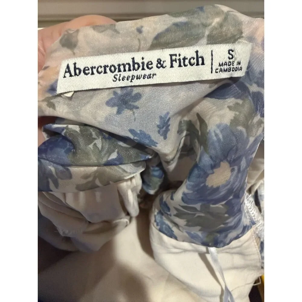 Abercrombie & Fitch Emerson Drama Bow-Back Pink Maxi Dress Floral Small